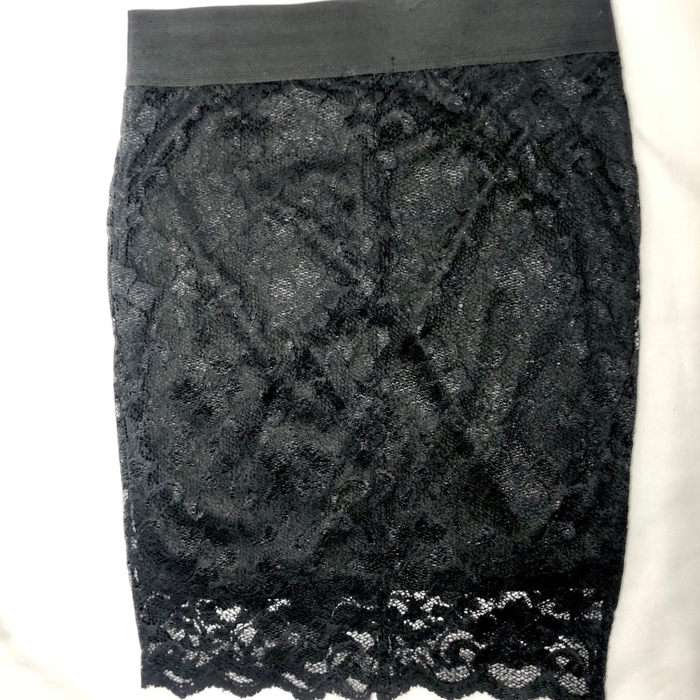 Maurices-Black lace pencil skirt